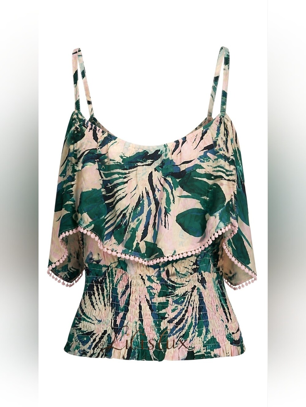 Torrid Crinkle Gauze Flowy Cold Shoulder Top 2X Sand Floral Torrid Size 2 Sexy